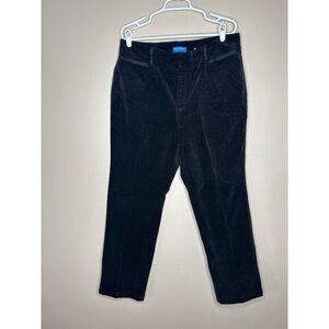 Dockers Women's Black Velvet Dress Pants Straight Leg Classic Fit Size 16 Office